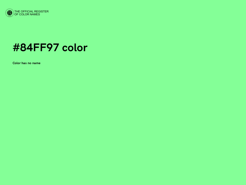 #84FF97 color image
