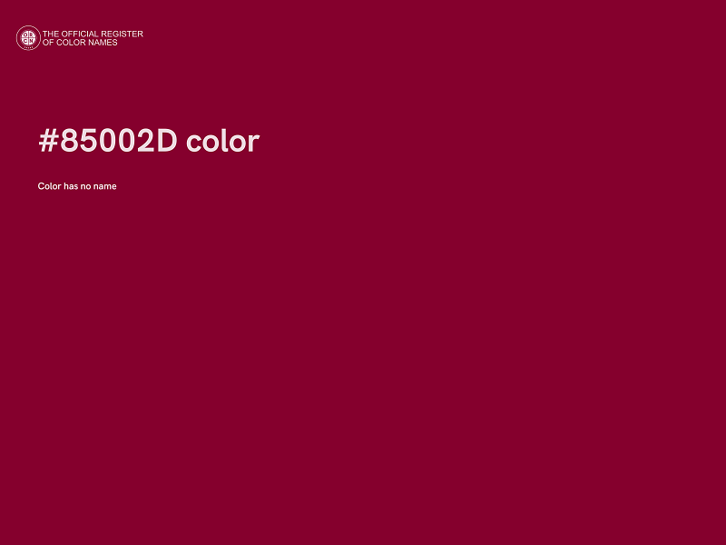 #85002D color image