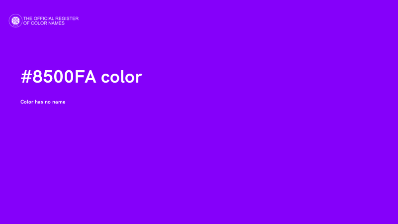 #8500FA color image
