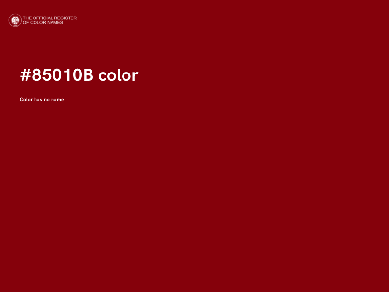 #85010B color image