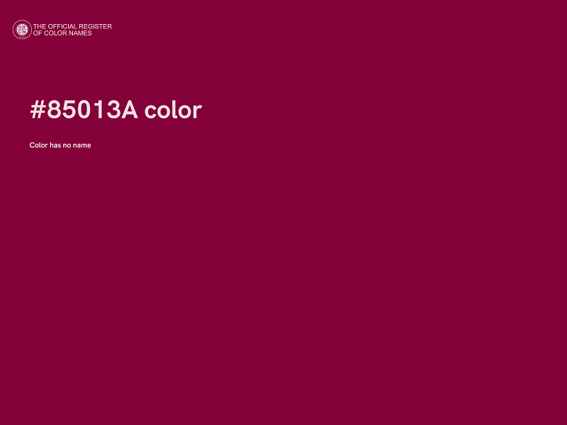 #85013A color image