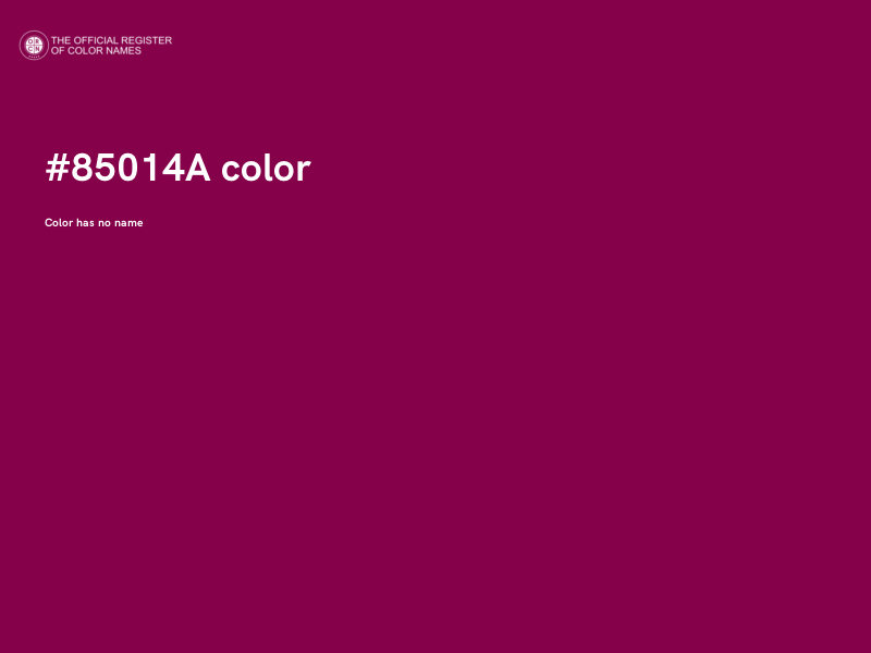 #85014A color image