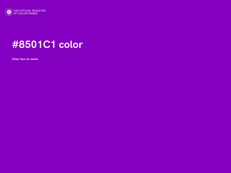 #8501C1 color image