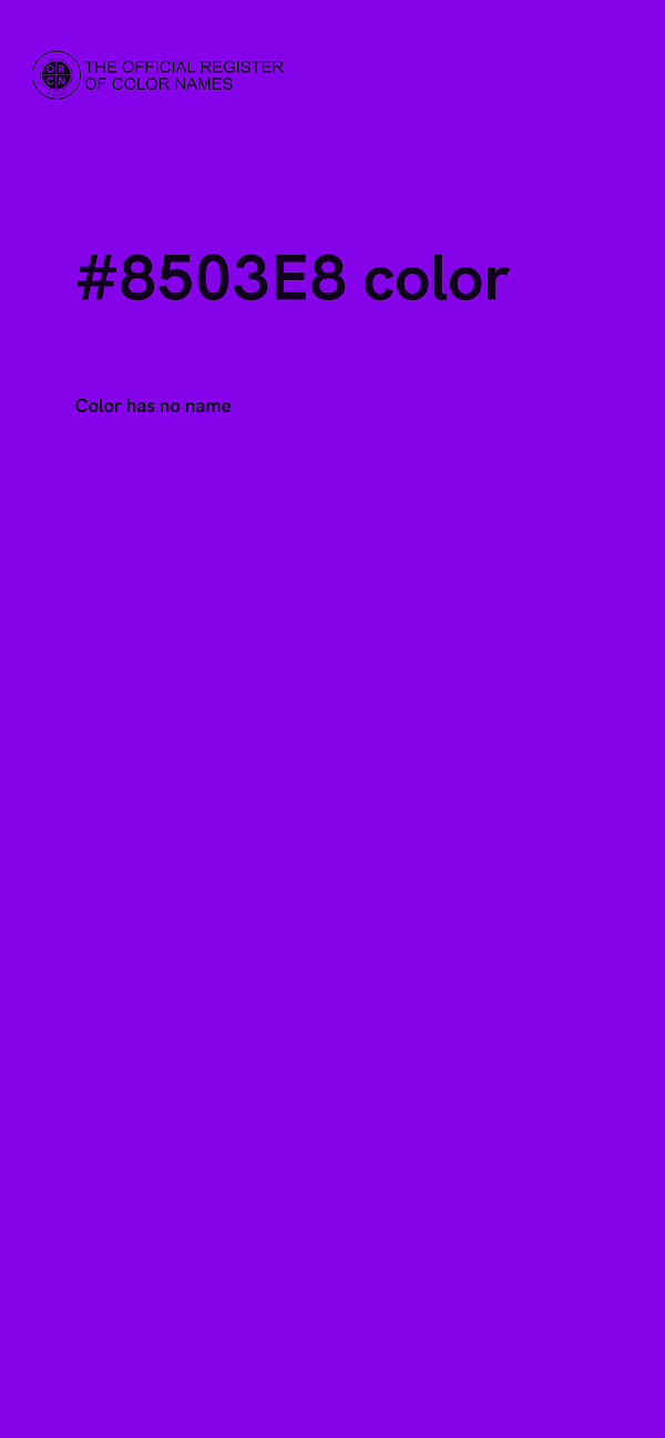 #8503E8 color image