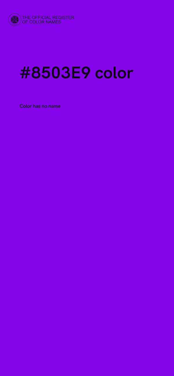 #8503E9 color image
