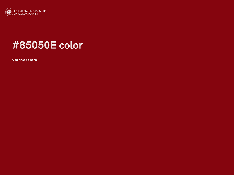 #85050E color image
