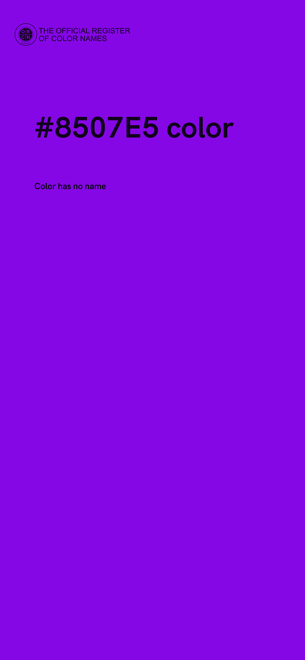 #8507E5 color image