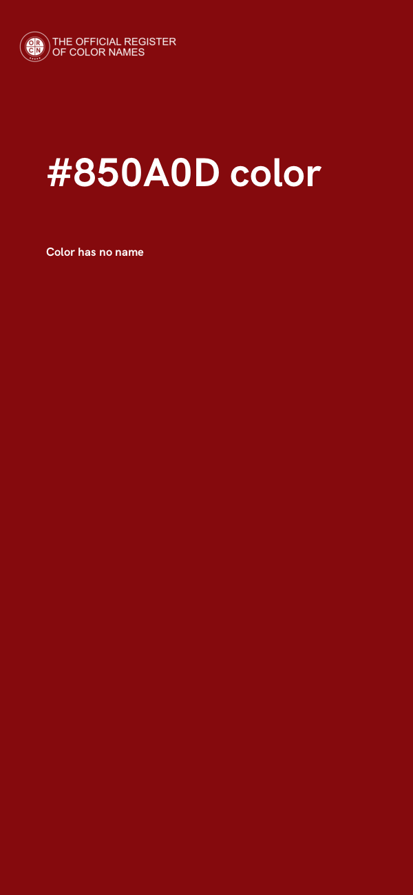 #850A0D color image