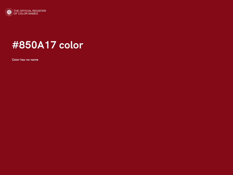 #850A17 color image