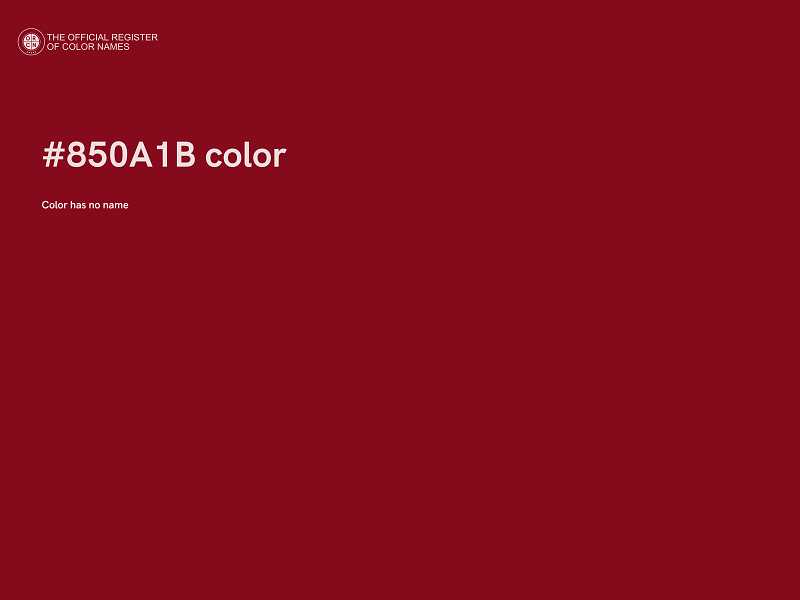 #850A1B color image