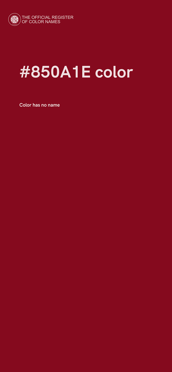#850A1E color image
