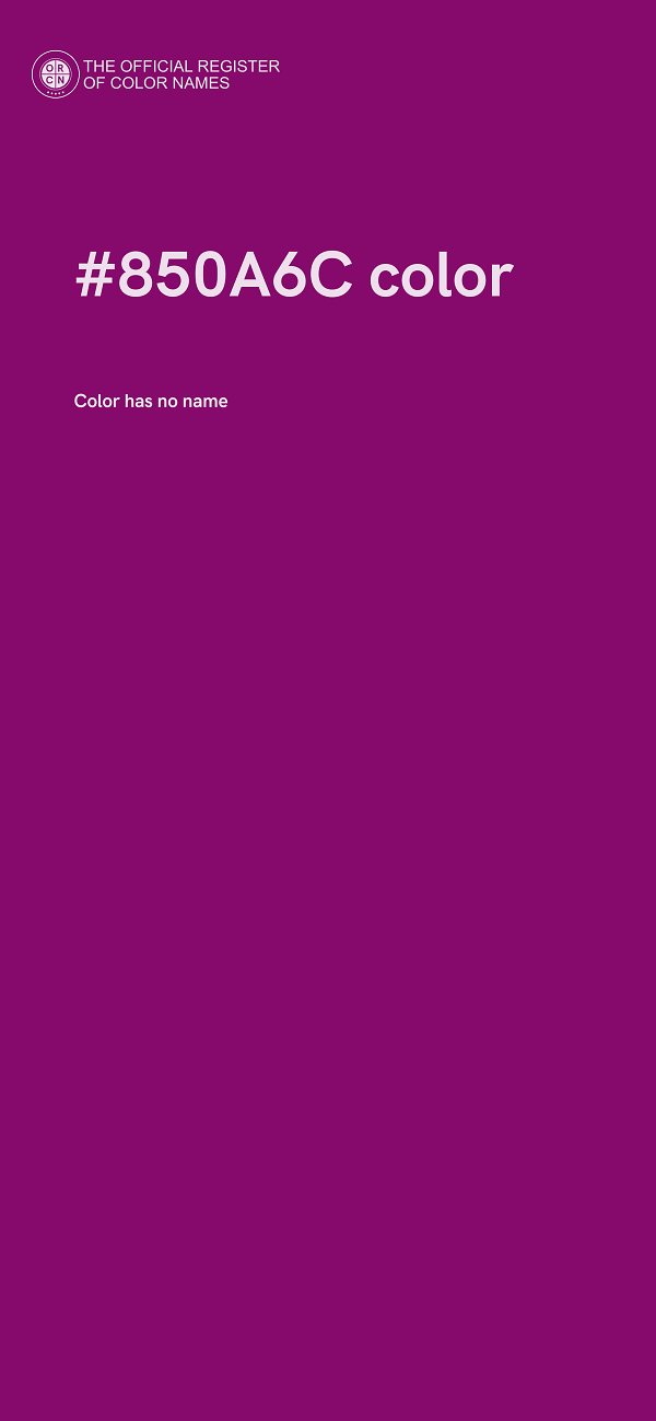 #850A6C color image