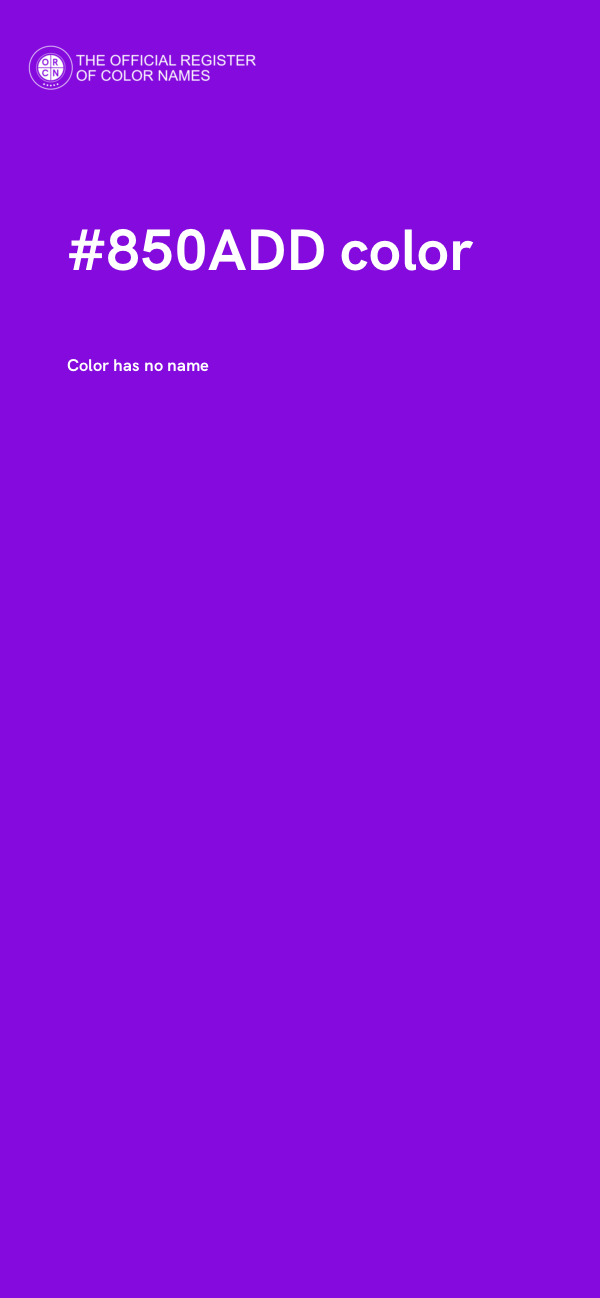 #850ADD color image