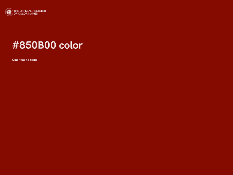 #850B00 color image