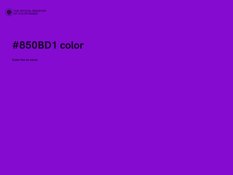 #850BD1 color image