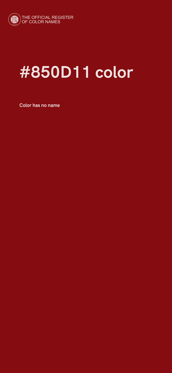 #850D11 color image