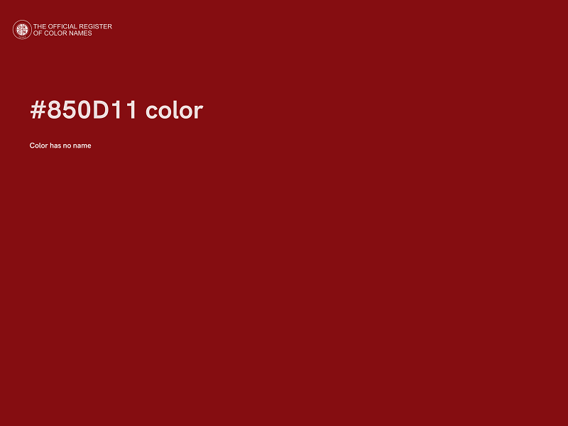 #850D11 color image