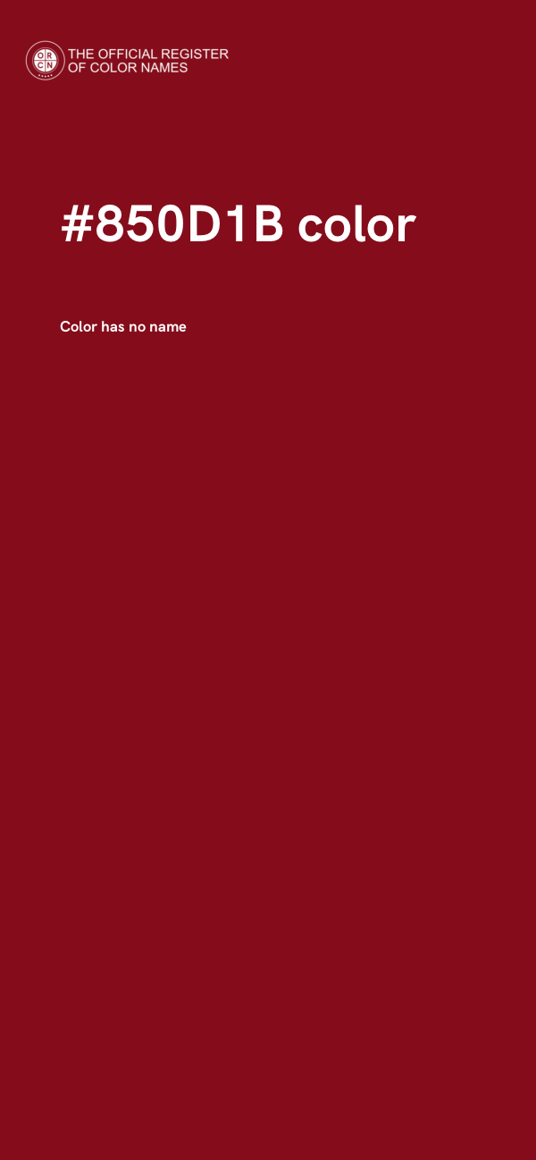 #850D1B color image