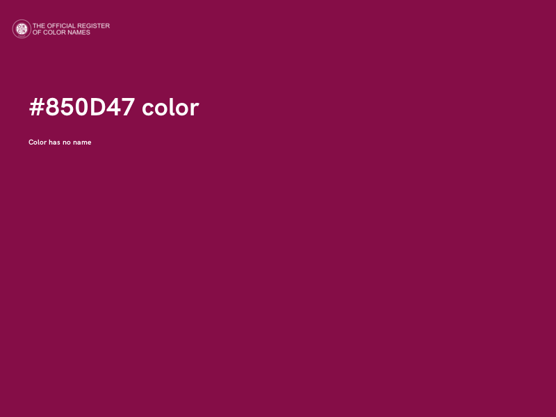 #850D47 color image