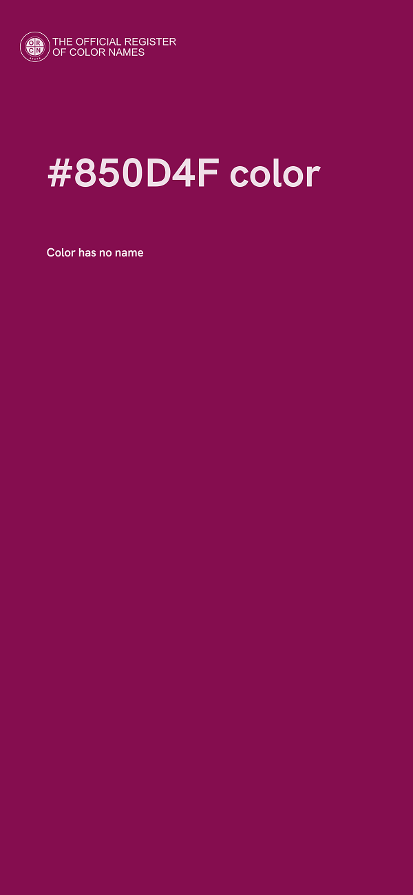 #850D4F color image