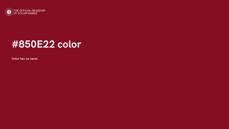 #850E22 color image