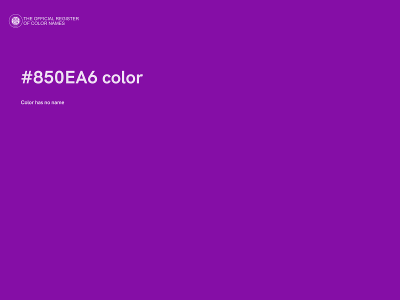 #850EA6 color image