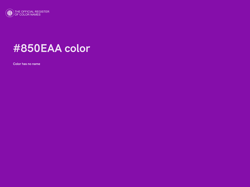 #850EAA color image