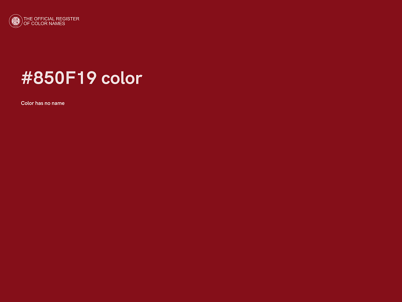 #850F19 color image