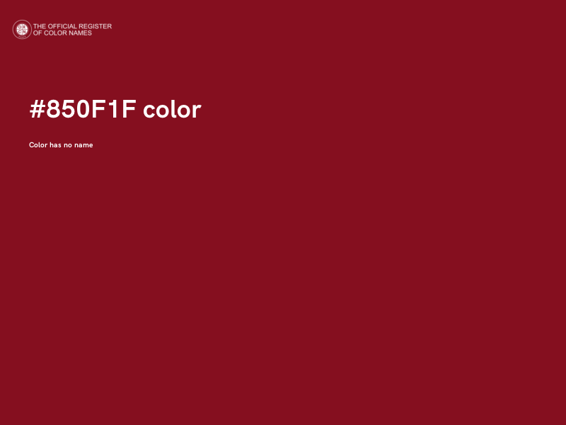 #850F1F color image