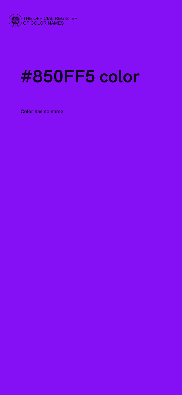 #850FF5 color image