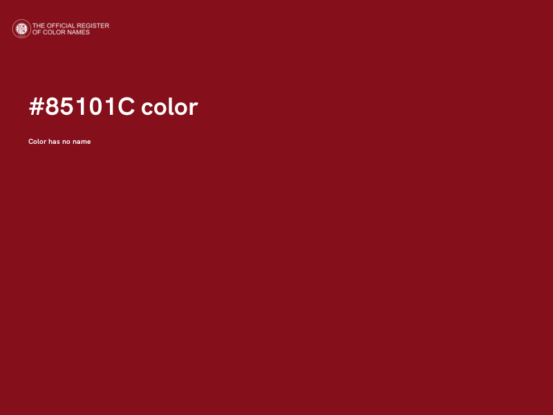 #85101C color image