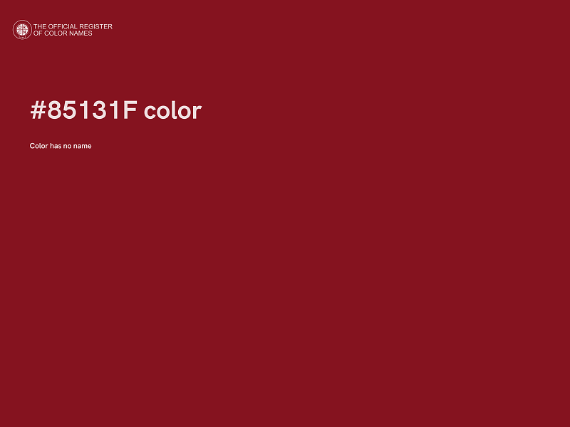 #85131F color image
