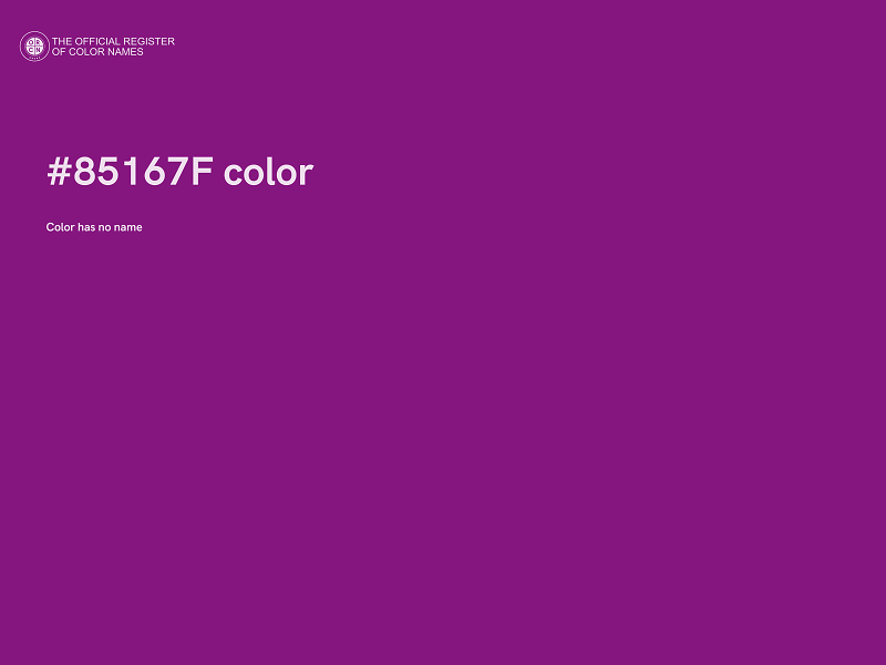 #85167F color image
