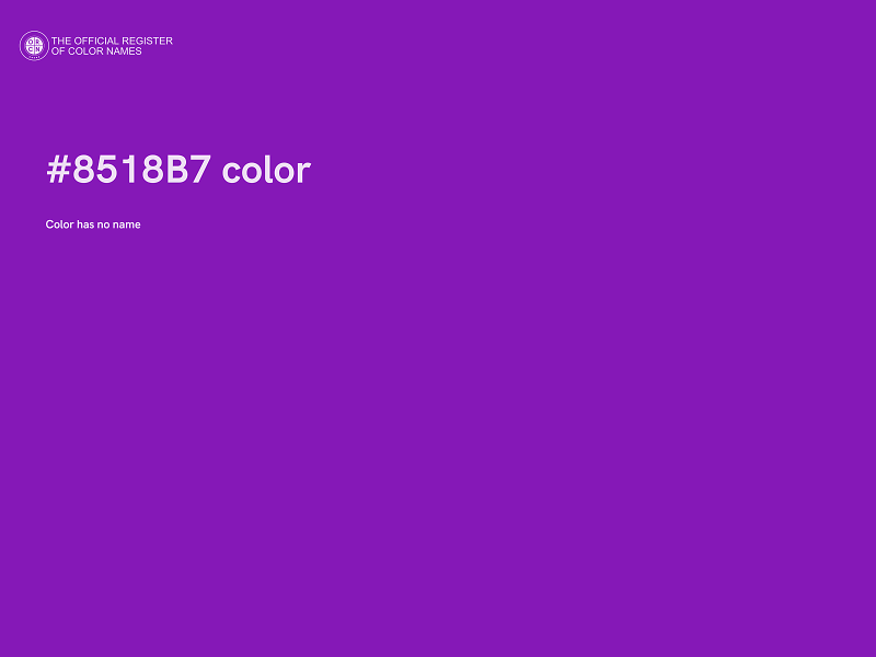 #8518B7 color image