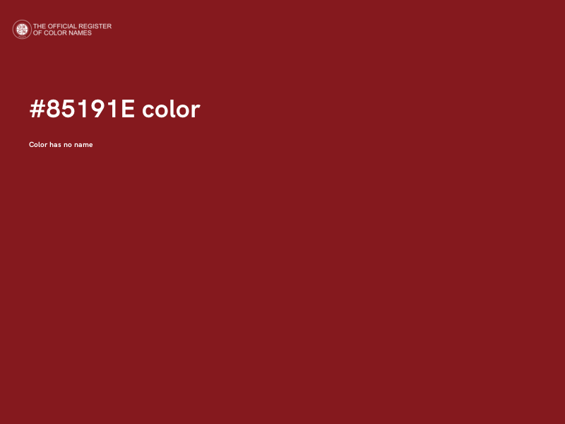 #85191E color image