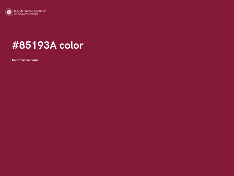 #85193A color image