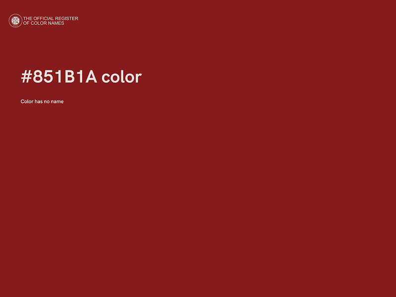 #851B1A color image