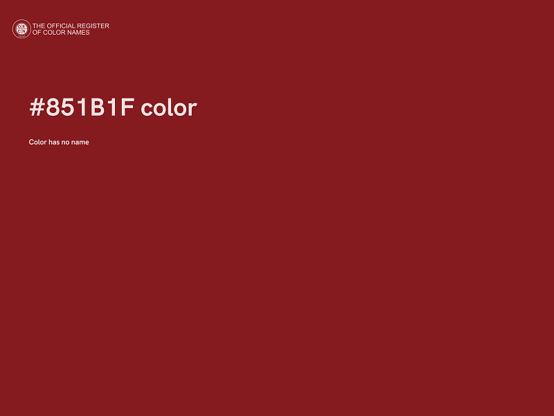 #851B1F color image