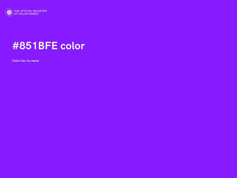 #851BFE color image