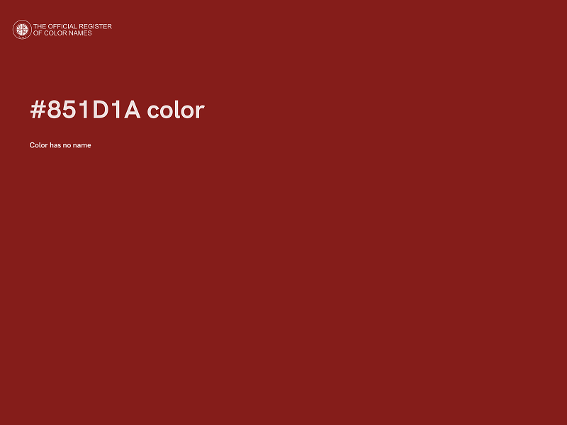 #851D1A color image