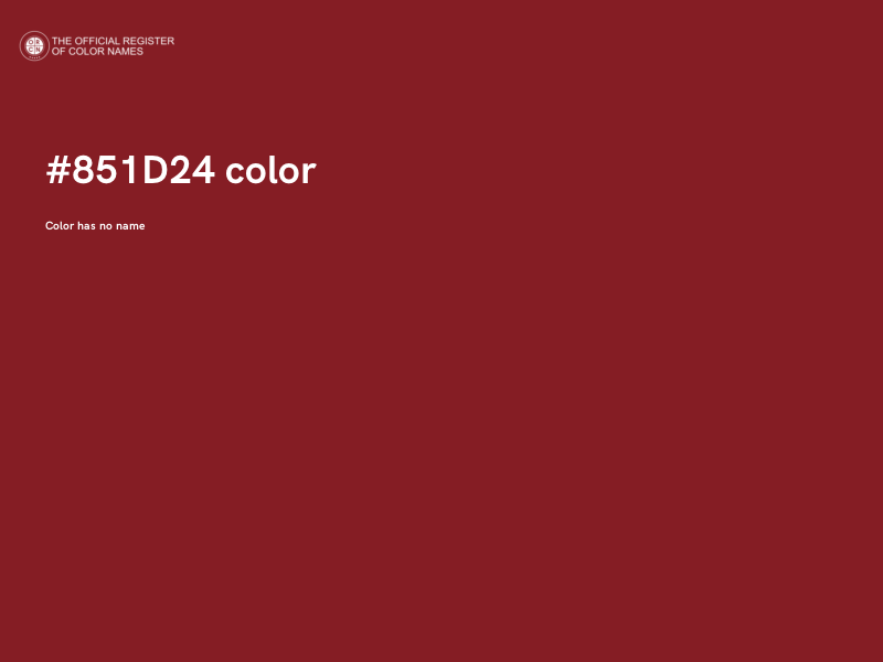 #851D24 color image