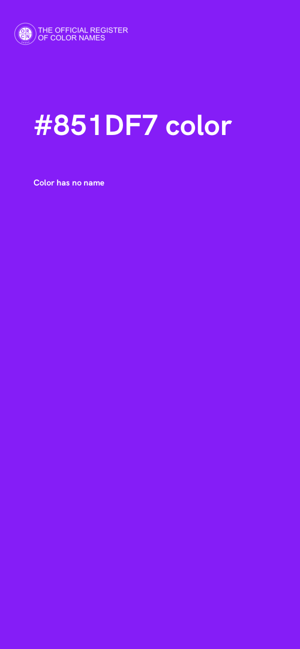 #851DF7 color image