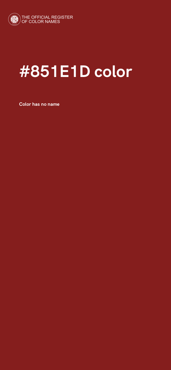 #851E1D color image