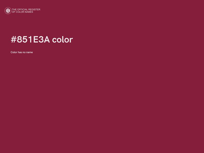 #851E3A color image