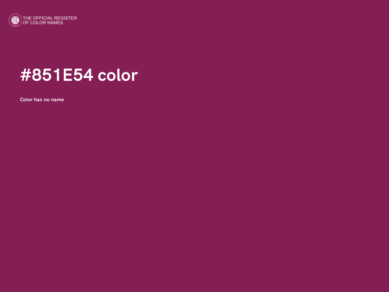 #851E54 color image