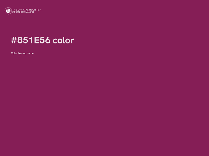 #851E56 color image
