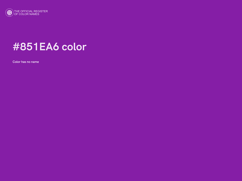 #851EA6 color image