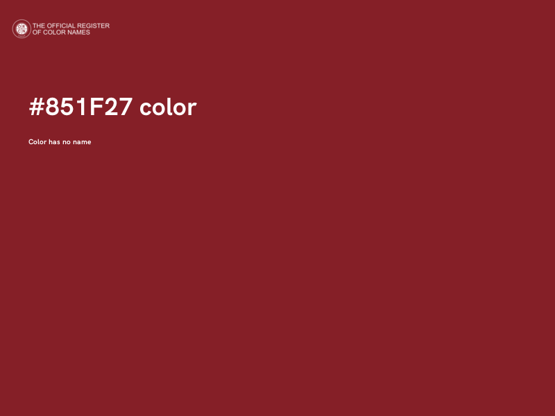 #851F27 color image