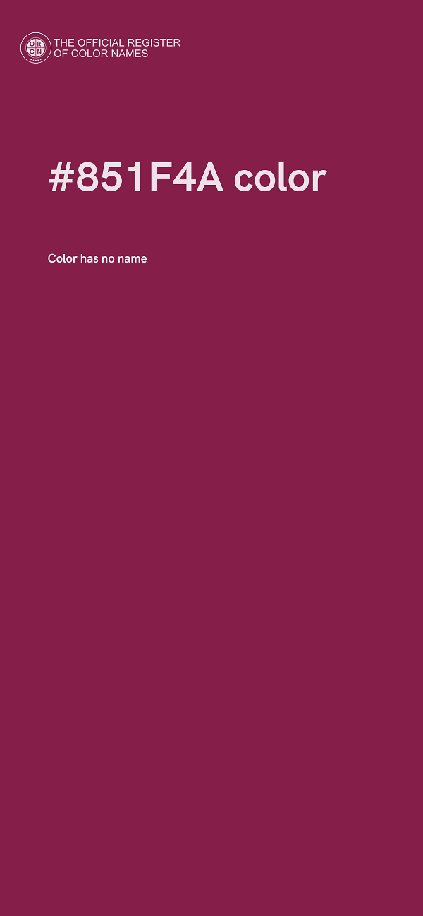 #851F4A color image