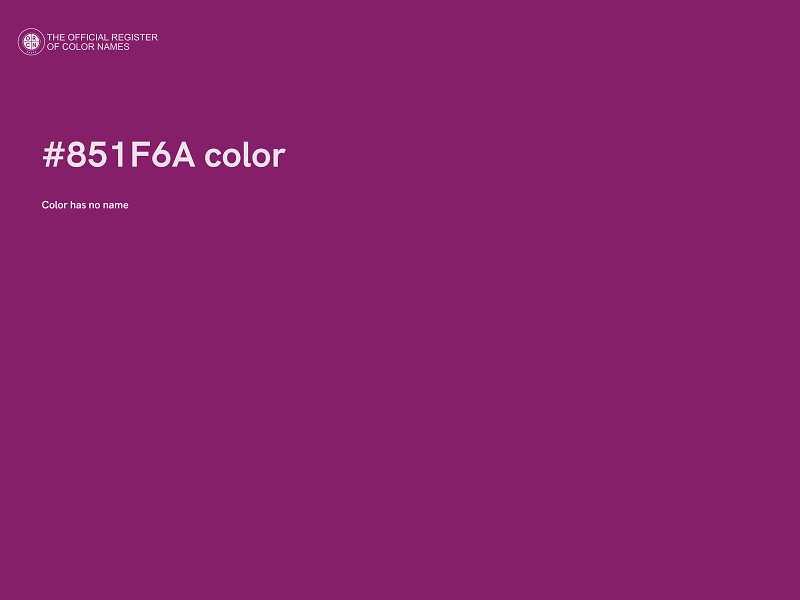 #851F6A color image